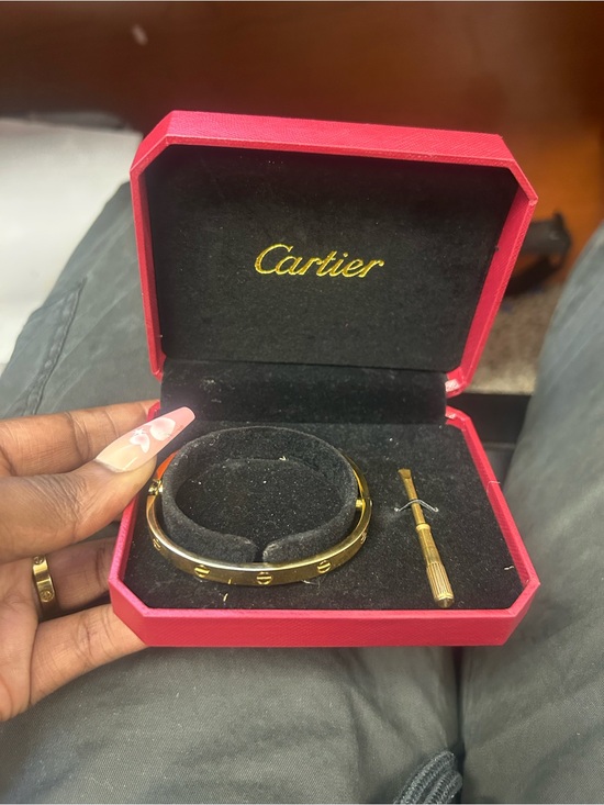 Cartier Jewelry - Cartier Gold Tone Love Bracelet with Red Presentation Box